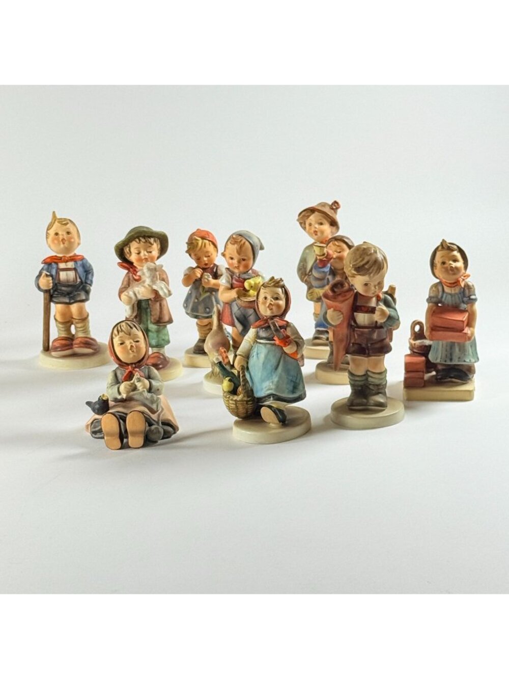 Vintage Hummel Goebel Lot of 10 Hand Painted Porcelain Figurines Germany
